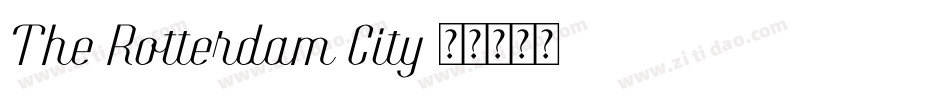 The Rotterdam City字体转换